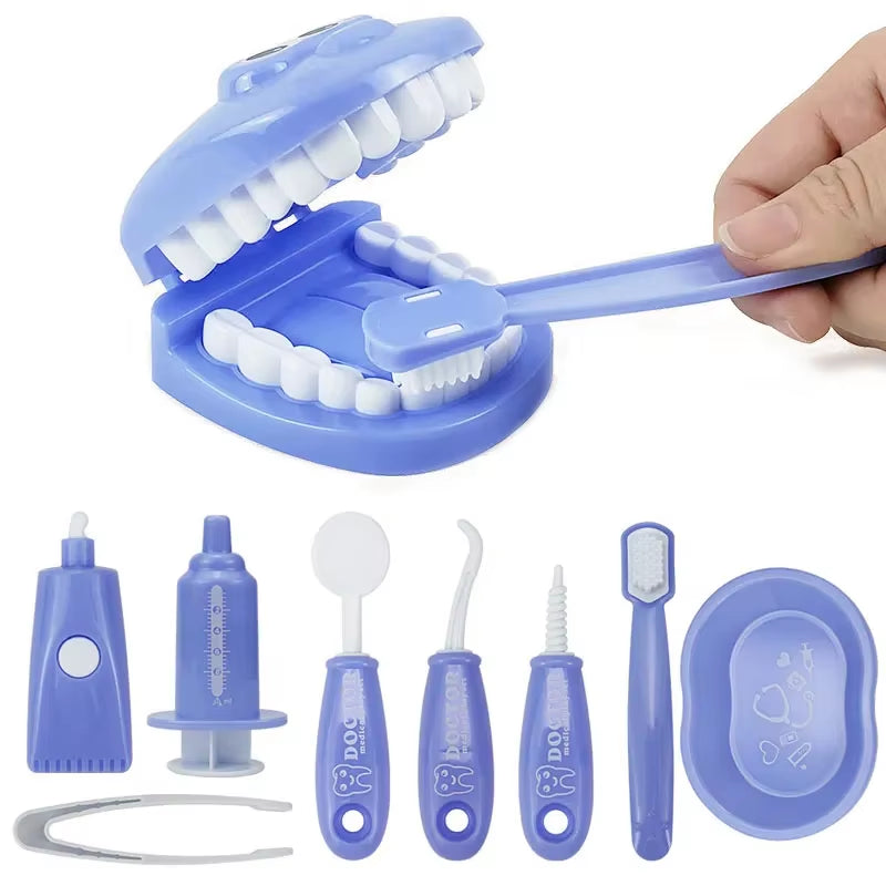 1/9Pcs Montessori Educational Toys for Children Early Learning Doctors Role Play Kids Intelligence Brushing Tooth Teaching Aids
