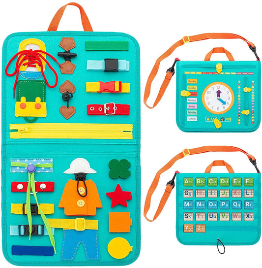 Montessori Toys Busy Board Sensory Activity Developing Board for Fine Motor Skills,Learning Board for Toddlers