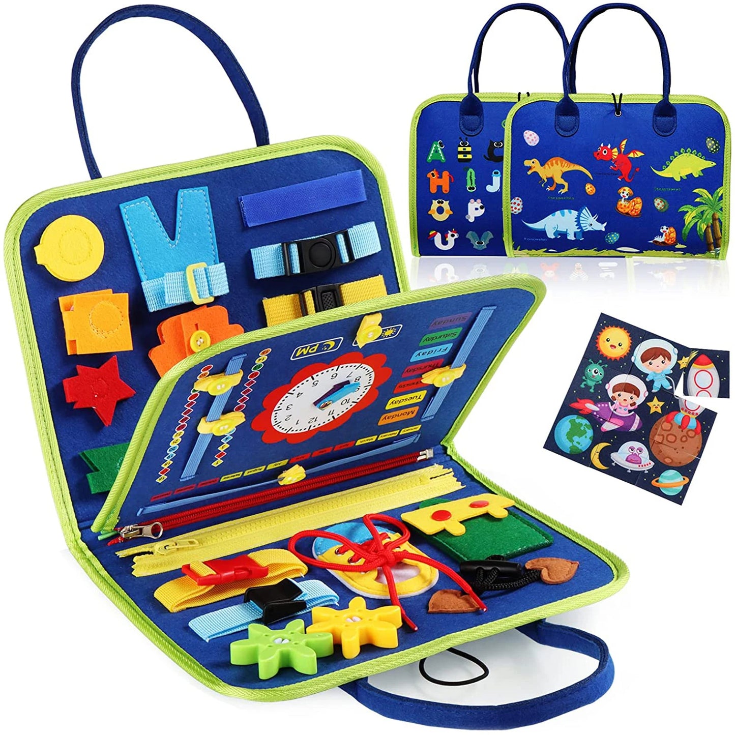 Montessori Toys Busy Board Sensory Activity Developing Board for Fine Motor Skills,Learning Board for Toddlers