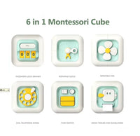 6 in 1 Montessori Educational Toys Sensory Busy Board Baby Practice Skills Drawer Cube Fidget Educational Toys for Girl Boy